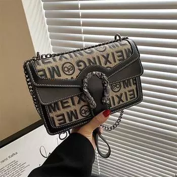 Модные женские сумки Осенние новые сумки Ретро-тренд Простые элегантные элегантные женские сумки one size чёрный