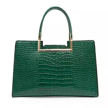 Модные женские сумки, роскошные сумки-тоут, новые сумки на плечо из кожи аллигатора, женская сумка большой емкости, сумка-шоппер коричневый