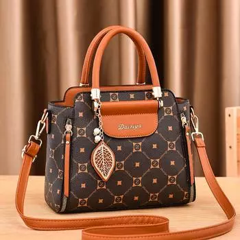 Модные женские сумки с принтом, женская кожаная сумка, женская дизайнерская сумка-тоут большой вместимости, женская сумка через плечо для мам 25x12x21cm