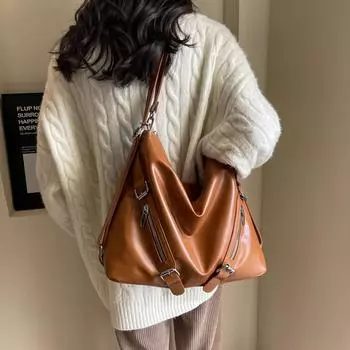 Модные женские сумки-тоуты из искусственной кожи на молнии, большая вместимость, горячая распродажа, сумки через плечо