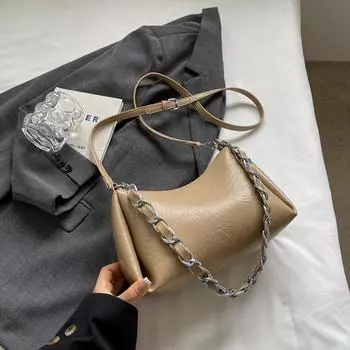 Модные женские сумки в стиле ретро, однотонная сумка из искусственной кожи через плечо, женская сумка для отдыха, портмоне, сумки для ежедневных покупок (20cm<Max Length<30cm)