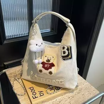 Модные женские сумки, вместительные сумки через плечо для поездок на работу, трендовые сумки и высококачественные рюкзаки. серебряный