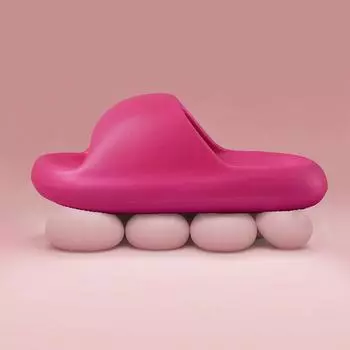 Модные женские супер мягкие тапочки для ванной на толстой подошве, модные бытовые нескользящие сандалии для душа с мягкой подошвой для пары, обувь для хлеба 36-37 чёрный