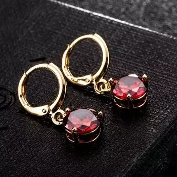 Модные женские свадебные серьги 9 цветов круглые серьги со стразами белый