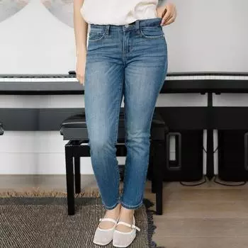 Модные женские свободные джинсы свободного кроя в винтажном стиле Slim Straight L синий