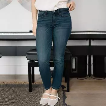 Модные женские свободные джинсы свободного кроя в винтажном стиле Slim Straight XXL тёмно-синий