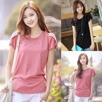 Модные женские свободные пуловеры больших размеров с короткими рукавами, повседневная футболка
