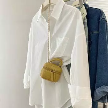 Модные женские свободные рубашки с длинным рукавом для офиса из хлопка, повседневные, новые однотонные, средней длины, солнцезащитные блузки для женщин, женские белые рубашки, топы 25348 S белый