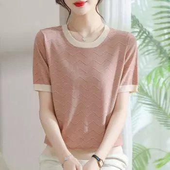 Модные женские свободные топы с крестом, однотонные толстовки с ромбами на бретельках, уличная футболка, женская футболка XL розовый