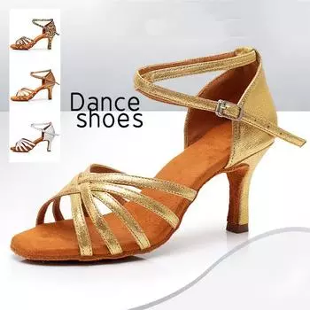 Модные женские танцевальные туфли для девочек, бальные вечеринки, латиноамериканские танцы, сальса, танго, туфли на высоком каблуке, туфли для танцев на каблуке 7 см 34 леопардовый