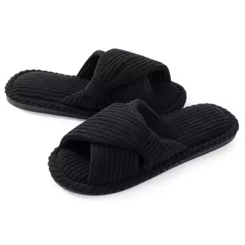 модные женские тапочки Comwarm Cross Bow из хлопка, зимние вельветовые теплые тапочки для спальни, тапочки с мягкой подошвой и эффектом памяти, легкие домашние тапочки 250 бежевый