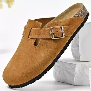 Модные женские тапочки полумокасины для отдыха на природе нескользящие женские повседневные шлепанцы полумокасины для отдыха на природе без застежек на плоской подошве модные женские туфли для вождения 35 бежевый