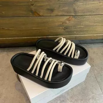 модные женские тапочки с застежкой-молнией, летние женские тапочки, модные женские туфли на плоской подошве для отдыха на пляже, туфли на платформе, женские туфли в римском стиле 35 серебряный