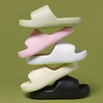 Модные женские тапочки WHOHOLL, модные брендовые классические пляжные тапочки, лето 2024, мужские повседневные тапочки на плоской подошве из ЭВА, унисекс, женская обувь для ванной 36-37 белый