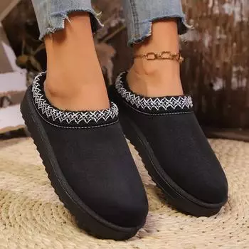 Модные женские тапочки, зимние новые теплые толстые подошвы, теплые ботинки без каблука, покрытые волосами, полутапочки, роскошные хлопковые туфли, женские тапочки 36 бежевый