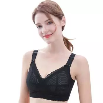 Модные женские тонкие фасоны, собирают без стальных колец, полные мм, тонкая грудь, уменьшенная грудь, полная чашка, большой размер, антипровисающий бюстгальтер. 75D серый
