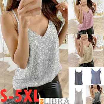 Женский блестящий топ L розовый