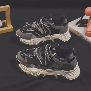 Модные женские туфли для пап, увеличивающие рост - осенние и зимние спортивные повседневные кроссовки RW-8002 Size 35 бежевый