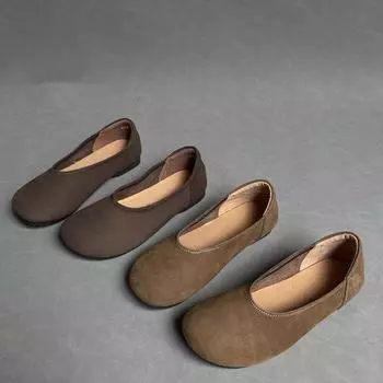Модные женские туфли из кожи в стиле ретро на плоской подошве, мягкие, здоровые, дышащие, полностью кожаные мокасины, обувь для пожилых людей, простота, старомодность 35