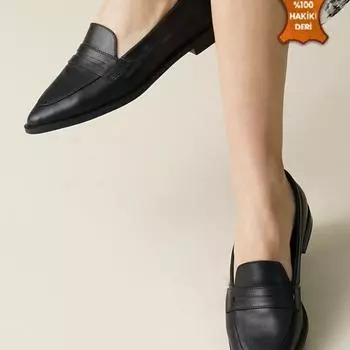 Модные женские туфли из натуральной кожи, черные женские мокасины, повседневная обувь на плоской подошве