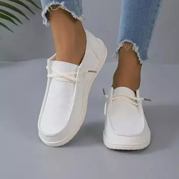 Модные женские туфли из вулканизированной кожи, женские повседневные туфли на плоской подошве, удобные мокасины без застежек, удобные кроссовки для спорта на открытом воздухе 2024 36 белый