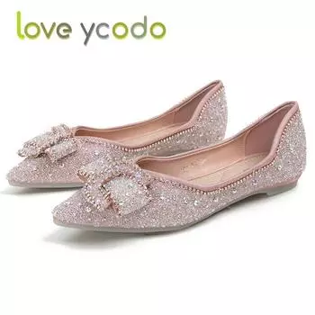 Модные женские туфли-лодочки, повседневная обувь на низком каблуке, украшенная бантом и бриллиантами, размеры 33–43 43 бежевый