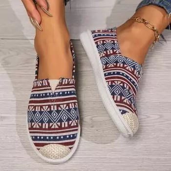 Модные женские туфли-лодочки с принтом на плоской подошве, легкие сетчатые туфли для рыбалки, дышащие парусиновые туфли на плоской подошве для женщин 35