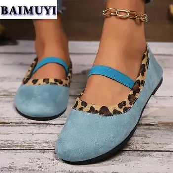 Модные женские туфли-лоферы с леопардовым принтом на плоской подошве 2025 года, дизайнерские туфли из замши на плоской подошве, зимние новые повседневные удобные спортивные кроссовки Zapatos 36 чёрный