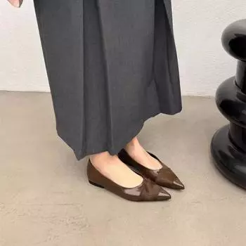 Модные женские туфли-лоферы с острым носком на плоской подошве, модные сексуальные туфли на плоской подошве, новые удобные сандалии для ходьбы на осень 2024 года, бренд Zapatos 35 чёрный