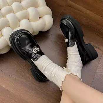 модные женские туфли-лоферы весна новые туфли на плоской подошве на платформе ретро туфли дизайнерские брендовые повседневные туфли-лолиты для ходьбы оксфорды Zapatos Mujer 35 коричневый