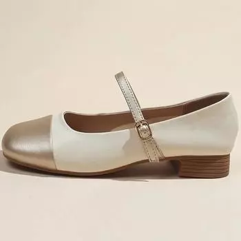 Модные женские туфли Мэри Джейн на низком каблуке, дизайнерские туфли с мягкой подошвой и пряжкой, женские туфли-лодочки, летние повседневные туфли для прогулок на открытом воздухе, женская обувь 35
