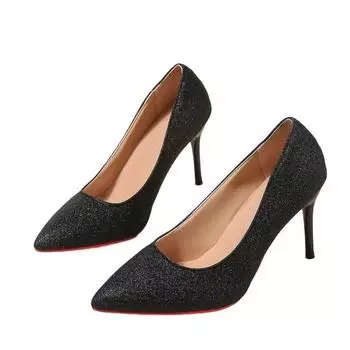 Модные женские туфли на низком каблуке, женские туфли на высоком каблуке, большие размеры, однотонные туфли-лодочки для вечеринок, женские сексуальные туфли на каблуках с острым носком для женщин 35