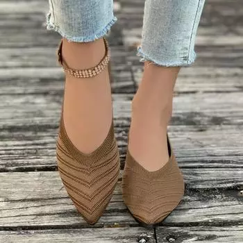 Модные женские туфли на плоской подошве 2024 года, весна, новый сетчатый дышащий повседневный дизайн, туфли на плоской подошве Plataforma Mujer 35 абрикосовый