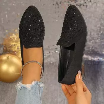 Модные женские туфли на плоской подошве 2024 года, новые весенне-осенние прогулочные туфли с круглым верхом, удобные туфли в стиле Лолита, кроссовки Zapatos De Mujer 35 чёрный