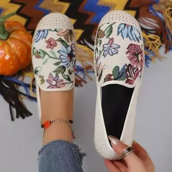 Модные женские туфли на плоской подошве 2024 года, новые весенне-осенние прогулочные туфли с круглым верхом, удобные туфли в стиле Лолита, кроссовки Zapatos De Mujer 36 бежевый