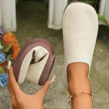 Модные женские туфли на плоской подошве 2024 года, новые весенне-осенние прогулочные туфли с круглым верхом, туфли-лоферы, однотонные туфли в стиле Лолита, кроссовки Zapatos De Mujer 36 бежевый