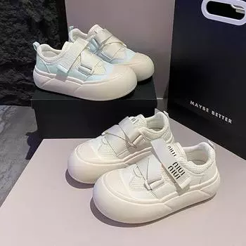 Модные женские туфли на плоской подошве Белые туфли Повседневные и универсальные женские туфли Большой носок Толстая подошва Тренд 35