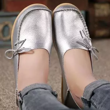 Модные женские туфли на плоской подошве из натуральной кожи, женские туфли-оксфорды, мокасины, женская обувь, туфли-лодочки с бантом, теннисные туфли для женщин, большие размеры 35