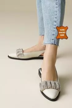 Модные женские туфли на плоской подошве из натуральной кожи Повседневная ленивая обувь