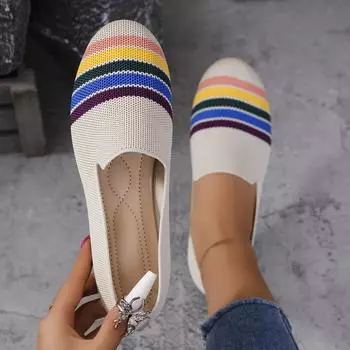 Модные женские туфли на плоской подошве, модные лоферы для весны и осени, удобные легкие повседневные туфли на плоской подошве, туфли с круглым носком для женщин 36 бежевый