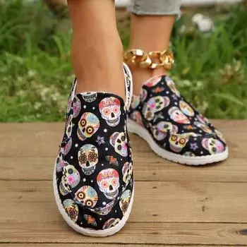 Модные женские туфли на плоской подошве, осенние новые модные кроссовки из парусины со шнуровкой и круглым носком, удобные ленивые парусиновые туфли, обувь для ходьбы на открытом воздухе 2024 36