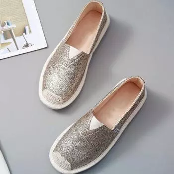 Модные женские туфли на плоской подошве, повседневные мокасины с круглым носком, блестящие парусиновые женские черные белые туфли на плоской подошве с мелкими отверстиями для девочек, обувь 35 чёрный