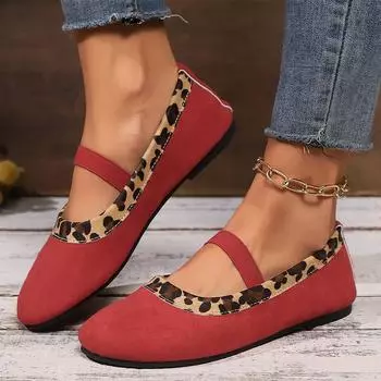 модные женские туфли на плоской подошве с леопардовым принтом модные туфли для ходьбы на мелкой подошве осень 2024 года тренд новое повседневное уютное платье мягкая женская обувь Zapatos Mujer 36 чёрный