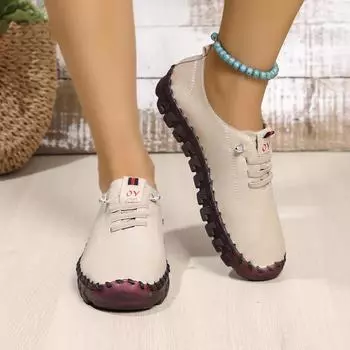 Модные женские туфли на плоской подошве с круглым носком, слипоны для женщин, женская обувь для активного отдыха, вулканизированная обувь, модные нескользящие повседневные туфли на плоской подошве, кроссовки на платформе 45 абрикосовый