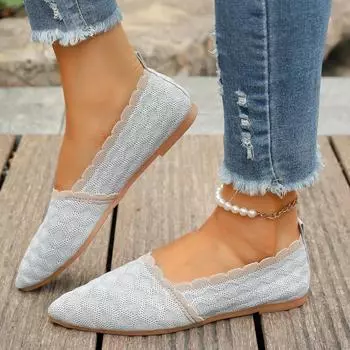 Модные женские туфли на плоской подошве весна-осень повседневные сетчатые туфли на низком каблуке с острым носком для женщин однотонные повседневные туфли для женщин больших размеров 36 хаки