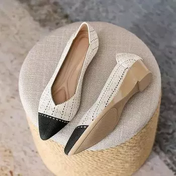 Модные женские туфли на танкетке с увеличенным креплением, новые повседневные удобные туфли-лоферы с острым носком, женские дышащие туфли для ходьбы 2024 34