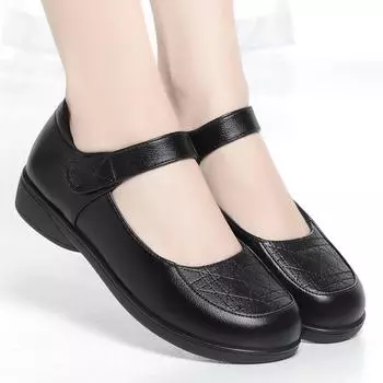 Модные женские туфли на танкетке высокого качества для весны и лета, повседневные уличные туфли черного цвета на высоком каблуке для студентов 35