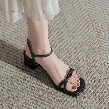 модные женские туфли на высоком каблуке массивные босоножки на каблуках туфли для вечеринок 2024 модные брендовые летние тапочки шлепанцы туфли-лодочки с открытой пяткой женские шлепанцы 35 бежевый