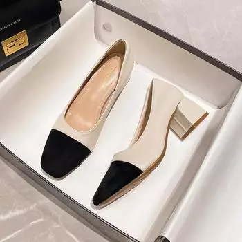 Модные женские туфли на высоком каблуке, роскошные дизайнерские туфли, французская осень, новые повседневные туфли-лоферы для офиса, туфли-лодочки Zapatillas Mujer 2024 33 хаки