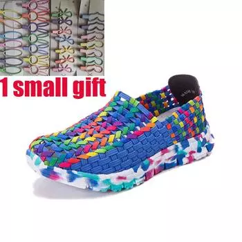 Модные женские туфли размера плюс 41, летние туфли на плоской подошве, женские мокасины, женские повседневные туфли на плоской подошве, дышащие кроссовки, цветные женские туфли 4.5